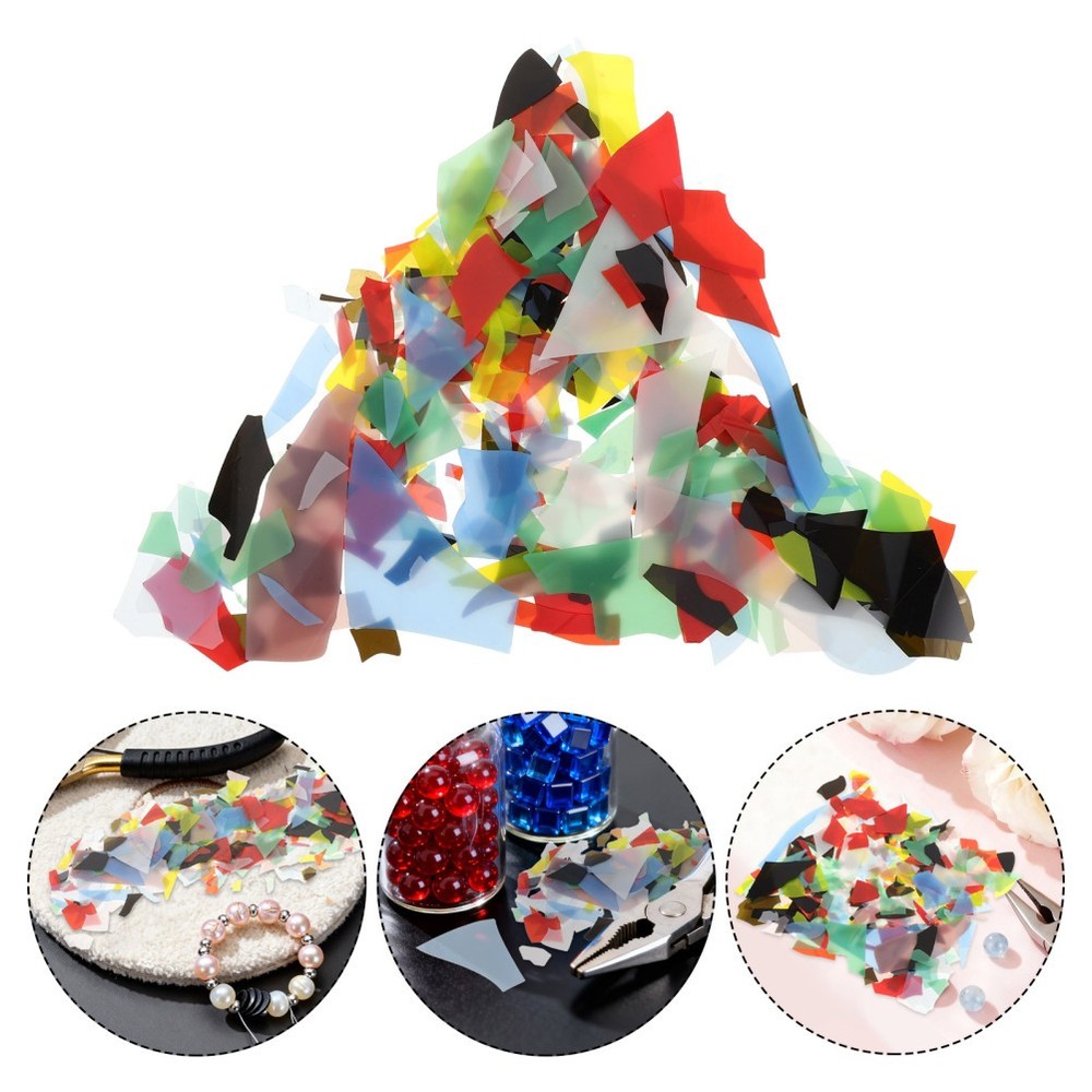 5 Bags Microwave Crushed Glass – Colorful Hot Melt Crushed Glass for DIY