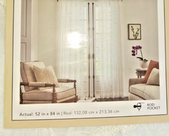Allen Roth | Meera | Sheer | Ivory | 52x84in | 2 pc set #1242318 new in pkg