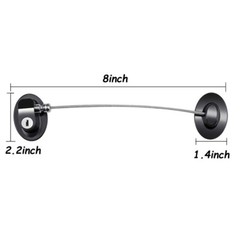 1 Set Child Safety Lock Refrigerator Lock for Fridge Cabinet Drawer 26cm Oval