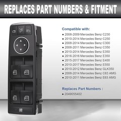 Master Power Window Switch Button Front Driver Side Compatible with 2008–2017
