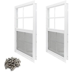 Durable Shed Window Kit with Fiberglass Screen