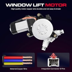 Front Driver Side Power Window Regulator with Motor (6 Pins) Front Driver (LH)