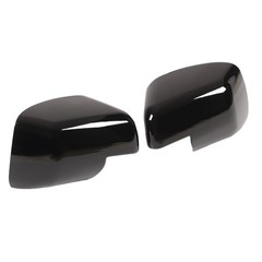 1 Pair Glossy Black Door Rear View Mirror Cover Cap Improve Appearance For HJRA