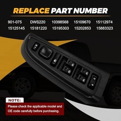 15883323 Front Driver Side Master Power Window Switch & Bezel Assembly Fit for