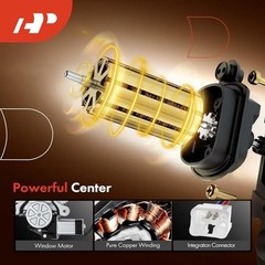 Power Window Regulator with 2-Pin Motor Compatible with Front Driver Side