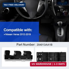 Power Window Switch Compatible with Nissan Versa 2012-2019 Part Number 254013AA1