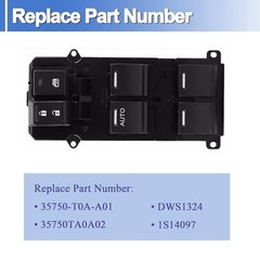35750-T0A-A01 Master Power Window Switch Front Left Driver Side 26 Pins Fits