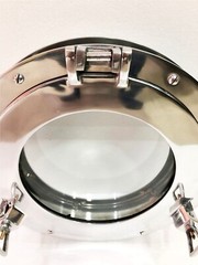 15″ Canal Boat Handmade Porthole Window Nickel Silver Finish Door Window Glass