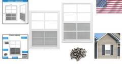 Aluminum 18”x23” Shed Window Set – Tempered Glass & Easy Installation, 2 Count
