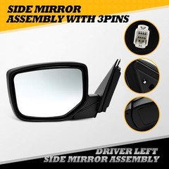 Driver Side Mirror Assembly Compatible with Accord 2008-2012 Side Door Left