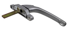 Cadenza Aluminium Window Handle Tongue (spade) Driven Silver Left Hand