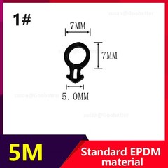 EPDM Window & Door Gasket Seal Flipper Double Glazing Rubber Draught Seal 5M