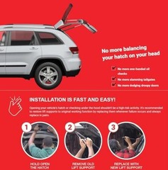 21.5 Inch 2Pcs Liftgate Trunk Struts Lift Supports Compatible with Kia