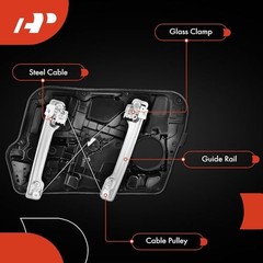 Power Window Regulator Without Motor | Compatible with Front Driver Side