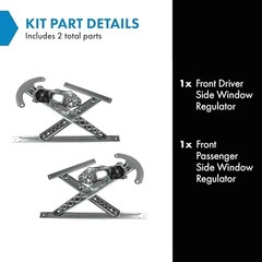 Front Power Window Regulator Set Compatible with 1997-1998 Ford F-150 WRA50150
