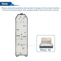 Front Left Driver Side Power Window Switch for Toyota Yaris 2011-2019 Window
