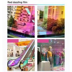 Dichroic Iridescent Window Film Rainbow Self Adhesive Glass Sticker Home Decor