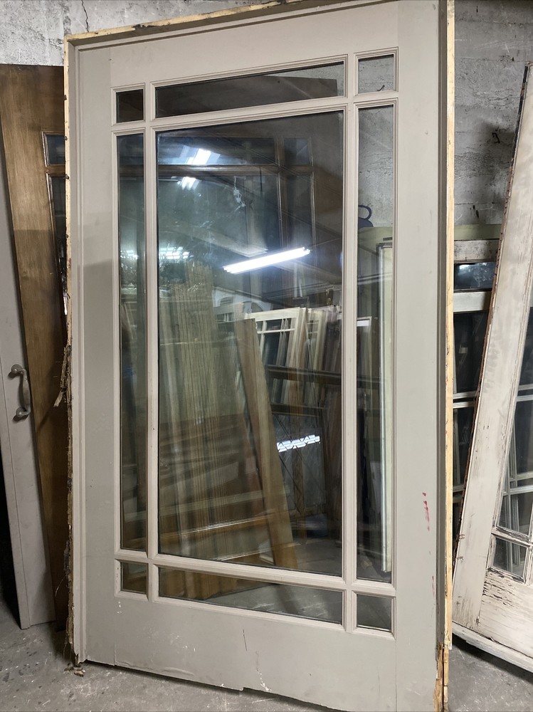 Craftsman style door/window fixed in frame double pane tempered glass 83X48