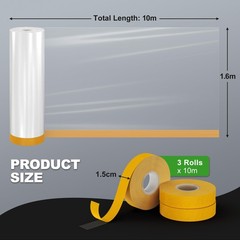 Window Insulation Kit, 63In x 33 Ft Window Plastic for Winterizing, Double-Si…