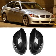 Carbon Fiber Style Left Right Wing Mirror Cover For E90 05-07
