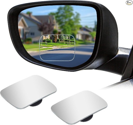 Square Car Blind Spot Mirror, Universal Frameless HD Convex Rearv Size: Square