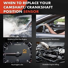 3-PC Engine Camshaft Crankshaft Position Sensors Compatible with Mitsubishi