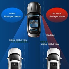 2PCS Black Suction Cup Blind Spot Mirror, 360° Adjustable Convex Color: Black