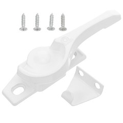 4 Sets Reusable Aluminum Sliding Window Locks Sash Latches White for Home