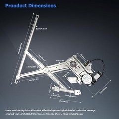 OTO-K Front Driver Side Window Regulator w/Motor Compatible Front Left 741-753