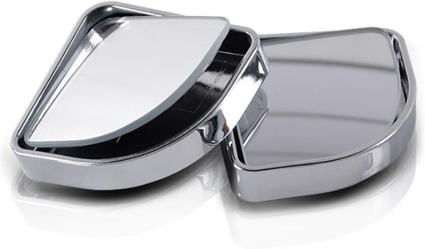 2PCS Car Fan-Shaped Blind Spot Mirrors, HD Wide-Angle Adjustable Color: Silver