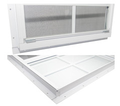 2PK Shed Window 24X36″ Flush Mount Window w/ Tempered Glass & Fiberglass Scree