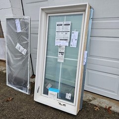NEW: Nice Wood Home CASEMENT WINDOW w/ Aluminum Cladding & Grids 28″x56″