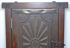 Antique Wooden Wall Décor Window Panel With Frame Original Old Hand Carved