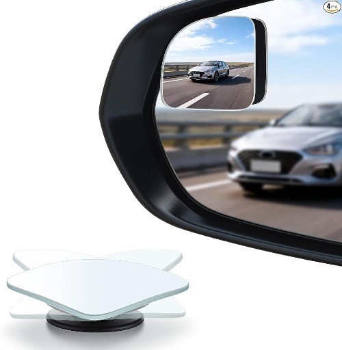 Blind Spot Mirror, Fan HD Glass Frameless Convex Rea Color: FanSize: Pack of 4