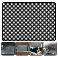 2Pcs Reusable Car Tinted Window Film Black PVC Heat Blocking Insulation