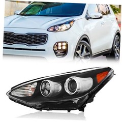 Headlight Assembly Compatible with 2017-2021 Kia Sportage, Halogen Driver side
