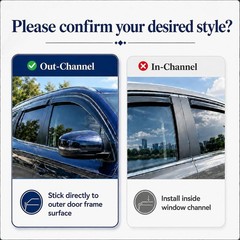Window Rain Guards Compatible 2017-2022 Kia Sportage 4PC Window Visors Vent