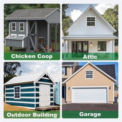 2 Pack 24×27 Shed Windows – Small Sliding Tempered Glass with Metal Mesh Screen