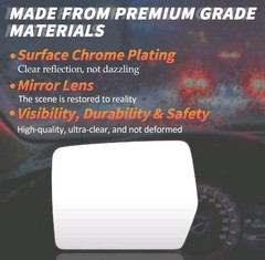 Driver Left Side Power Heated Mirror Glass Fits for 2004-2014 Ford F-150