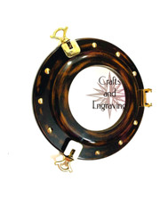 Handmade Wooden Porthole-Window Round Mirror Nautical Wall Decor