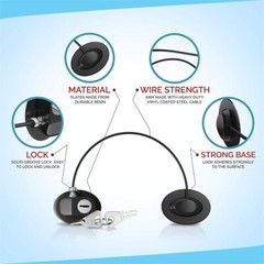 1 Set Child Safety Refrigerator Lock Oval for Cabinet Dishwasher Toilet Adhesive