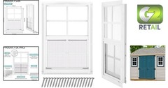 Versatile 14”x21” White Windows for Sheds, Barns & Playhouses – Easy Install