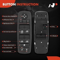 Front Left Driver Side Power Window Switch | Compatible with 2011-2016 Journey