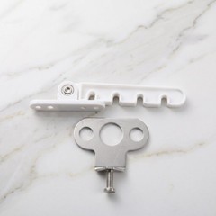 1 Set Window Restrictor Latch – 4 Slots Adjustable Wind Hook Lock – Stainless