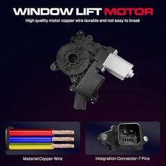 Front Driver Side Power Window Regulator (7 Pins) Fit for Front Driver (LH)