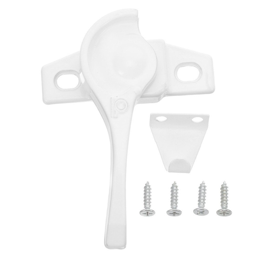 4 Sets Reusable Aluminum Sliding Window Locks Sash Latches White for Home