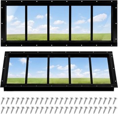 10×35″ Shed Window Transom Tempered Glass Basement