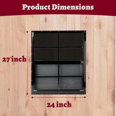 24″ X 27″ Black Shed Windows 2 Pack,Small Windows with Tempered Glass – Flush Mo