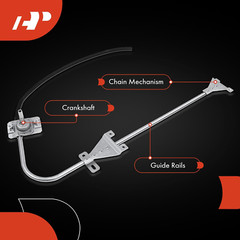 Manual Window Regulator Compatible with Peterbilt 348 349 357 359 362 Front Left