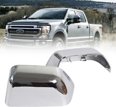 Chrome Plated Mirror Covers Caps Fit for Ford Super Duty 2017-2025 F-250 F-350 2